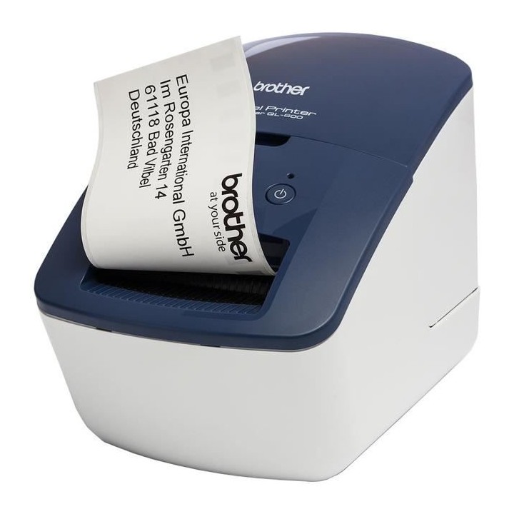 BROTHER QL-600 Imprimante d'étiquettes professionnelle bleue - Idéal