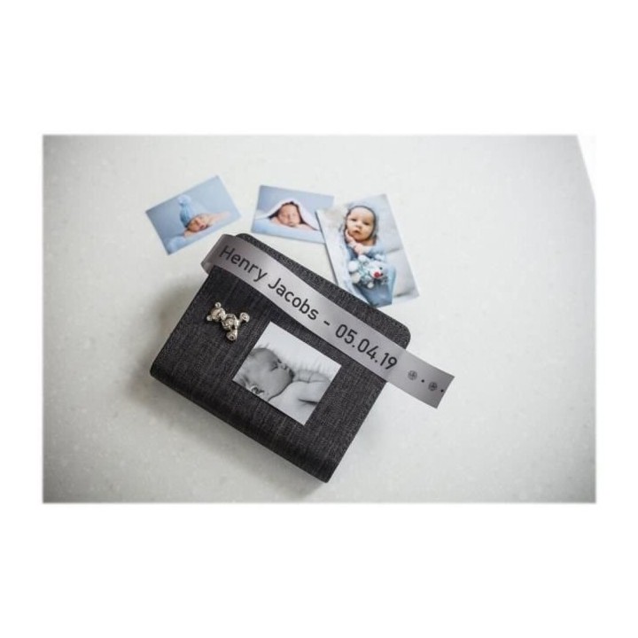 Ruban BROTHER - TZER951 - 24mm noir sur gris - Qt 1