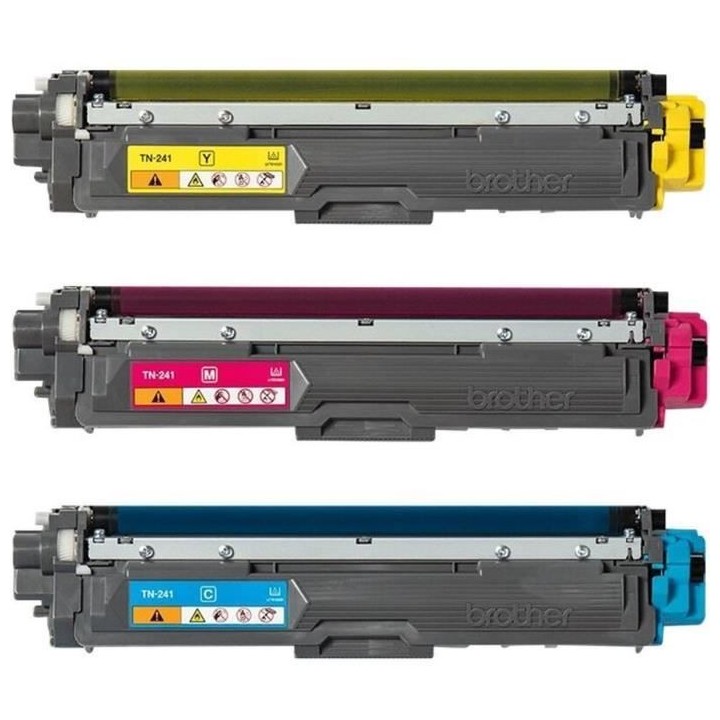 Pack Toners TN241CMY-BROTHER-Cyan, Magenta, Jaune-3x1400 p.-DCP-9015,