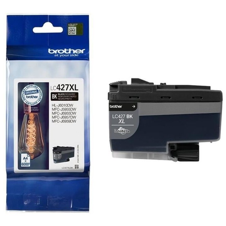 Cartouche d'encre LC427XLBK - BROTHER - Noir - 6000 pages - Pour Broth
