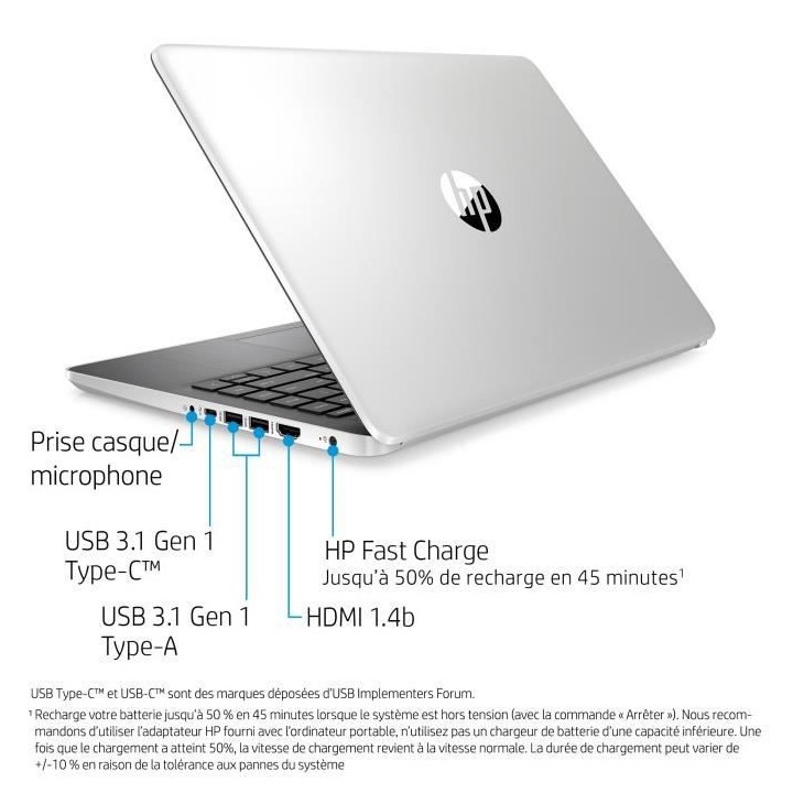 PC Portable HP Laptop 14s-dq2032nf - 14'' FHD - Intel Core i3 1115G4 -