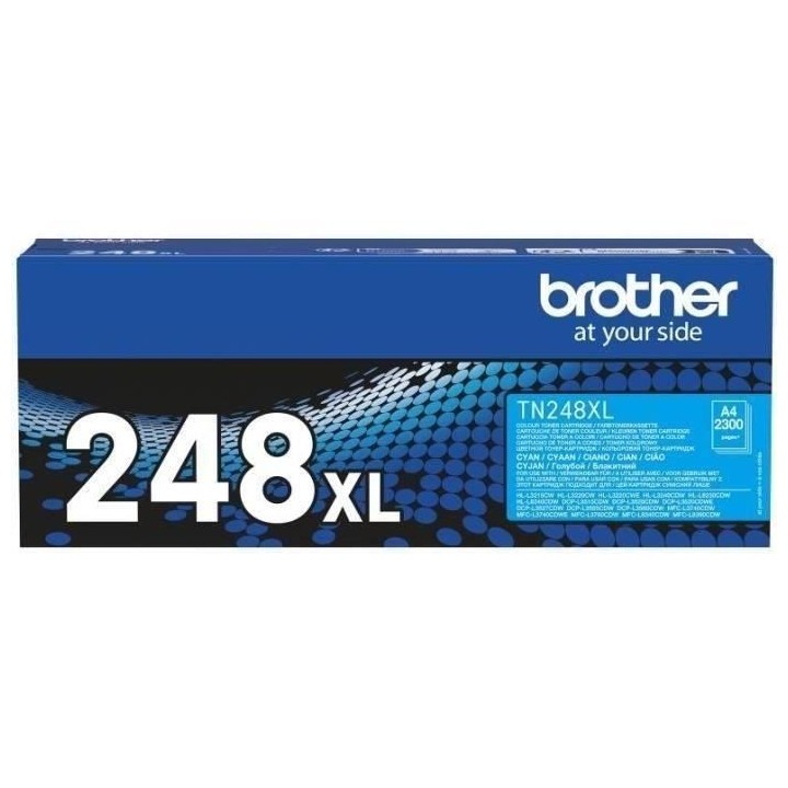 Toner haute capacité - BROTHER - TN248XLC - Cyan - 2300 pages