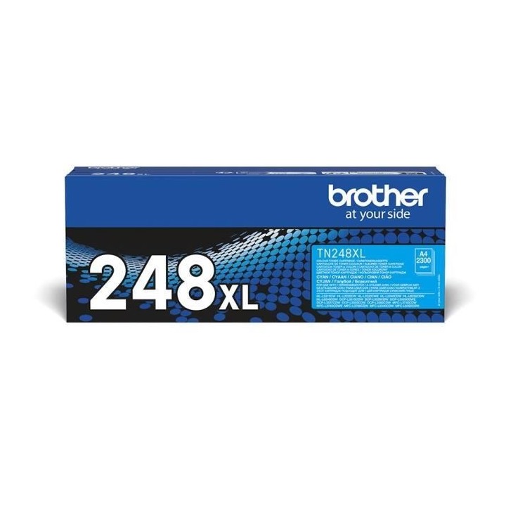 Toner haute capacité - BROTHER - TN248XLC - Cyan - 2300 pages