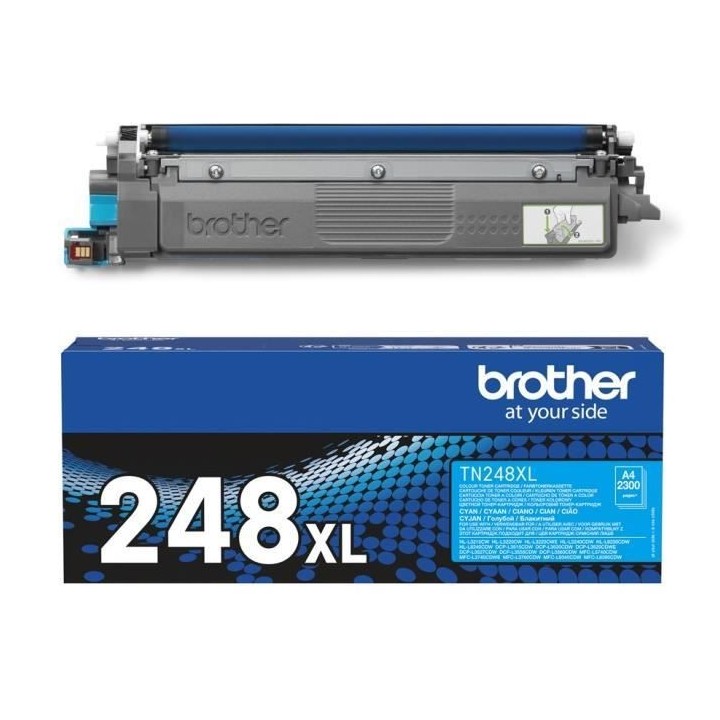 Toner haute capacité - BROTHER - TN248XLC - Cyan - 2300 pages