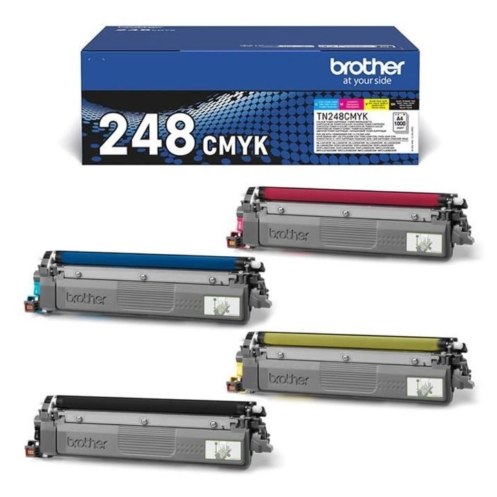 Pack Toner standard - BROTHER - TN248VAL - Cyan Magenta Jaune Noir - 4