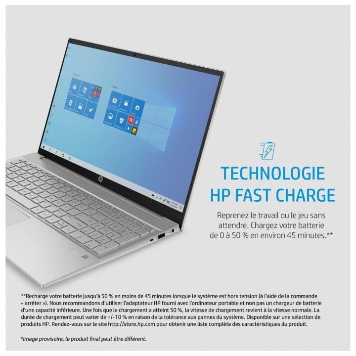 PC Portable - HP Pavillon 15-eh1022nf - 15,6 FHD - Ryzen 5-5500U - RAM