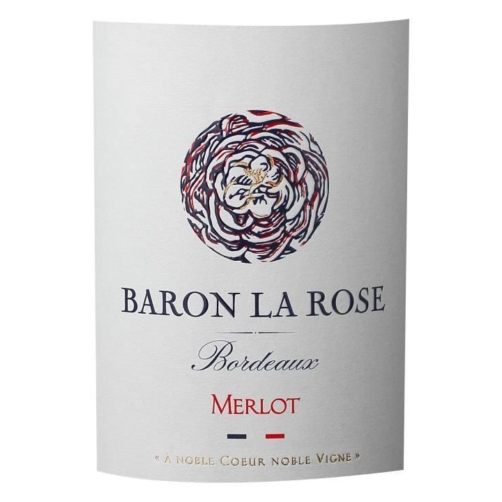 Baron La rosé Merlot 2022 Bordeaux - Vin rouge de Bordeaux