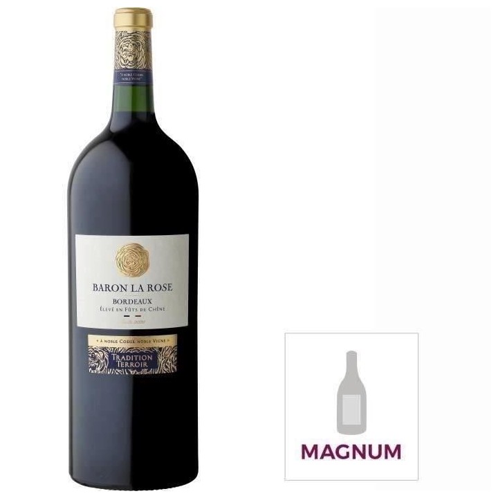 Magnum Baron La rosé Tradition 2020 Bordeaux - Vin rouge de Bordeaux