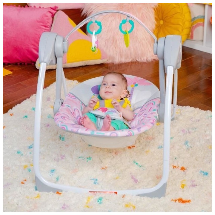 Balancelle portable et compacte - BRIGHT STARTS - Pink Paradise - Bala