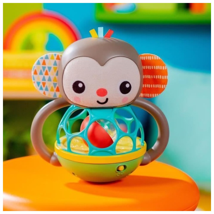 Jouet hochet musical et lumineux Grab - BRIGHT STARTS - Giggle Monkey