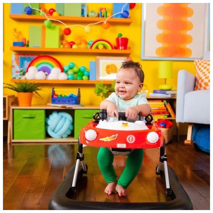 BRIGHT STARTS Trotteur 3 en 1, petit bolide, 3 modes de jeux évolutif