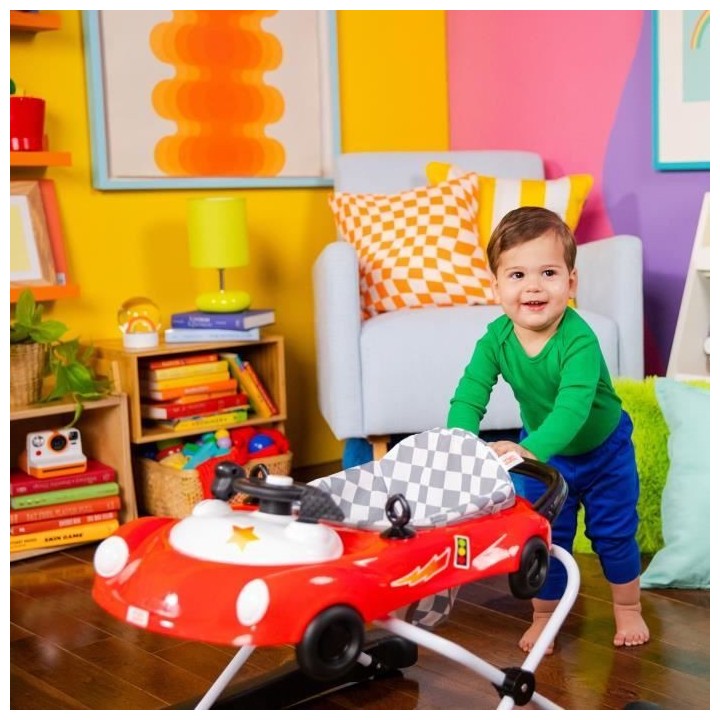 BRIGHT STARTS Trotteur 3 en 1, petit bolide, 3 modes de jeux évolutif