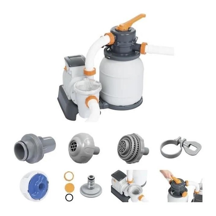 Filtre a sable BESTWAY Flowclear™ 5 678 L/h + pré-filtre compatible