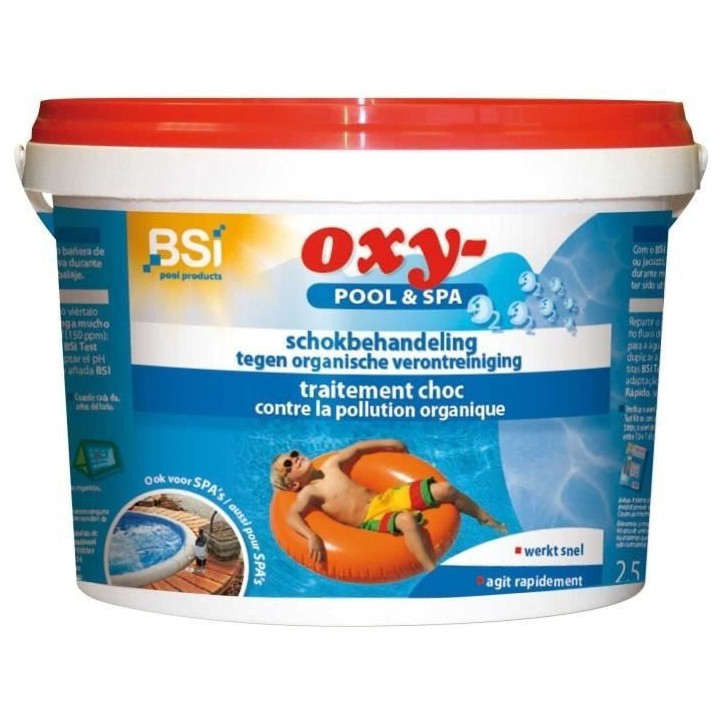 BSi nettoyant pour piscines Oxy-pool & spa 2,5 kg bleu