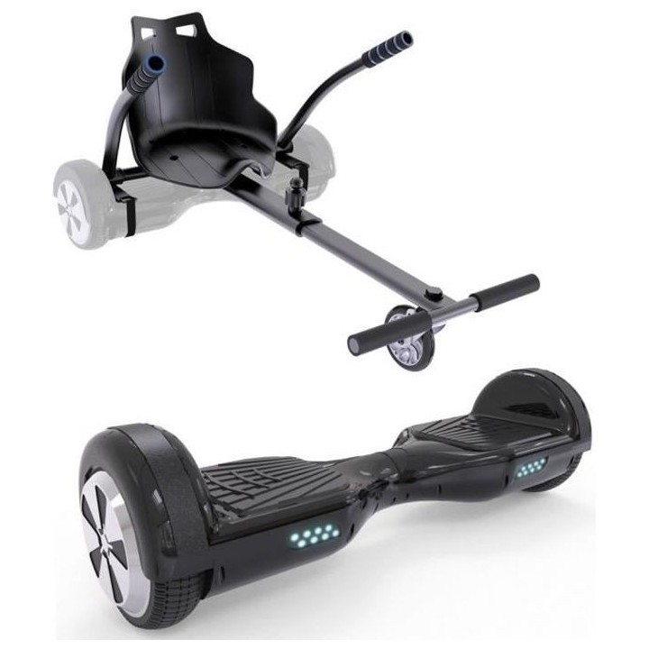 Pack Hoverboard + Kart Pilot - URBANGLIDE - Noir - Roues 6.5 - 550W -