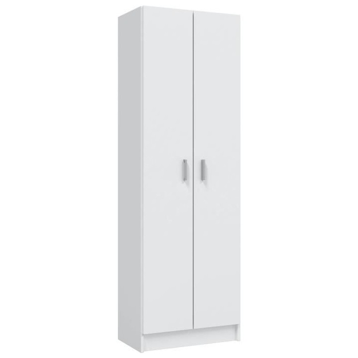 Armoire rangement chaussure - meuble d'entrée - 2 portes avec étager