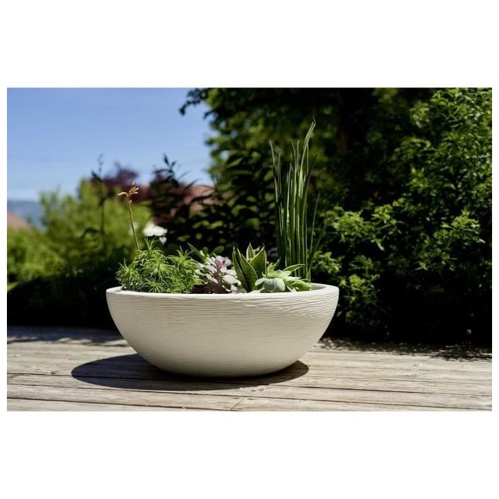 EDA Pot vasque Graphit Ø59cm - Contenance 39L - Blanc cérusé