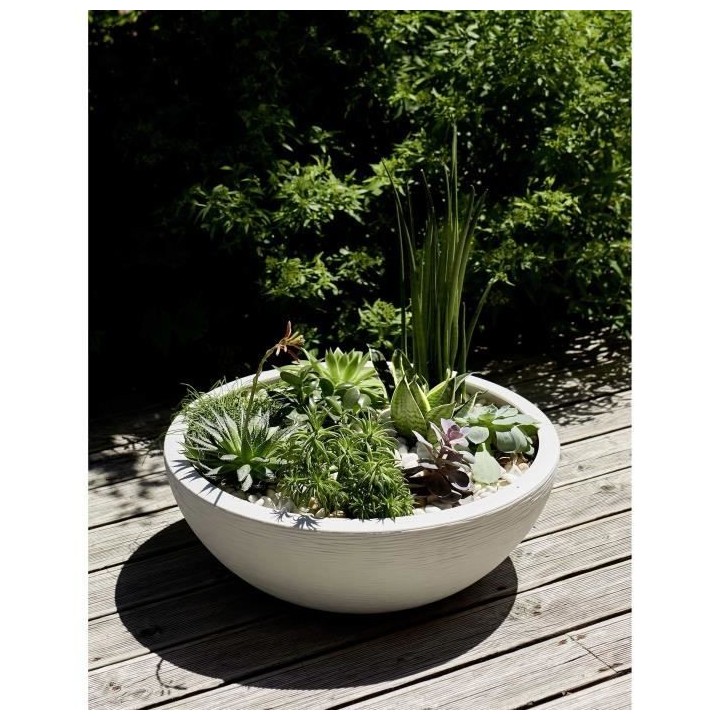 EDA Pot vasque Graphit Ø59cm - Contenance 39L - Blanc cérusé