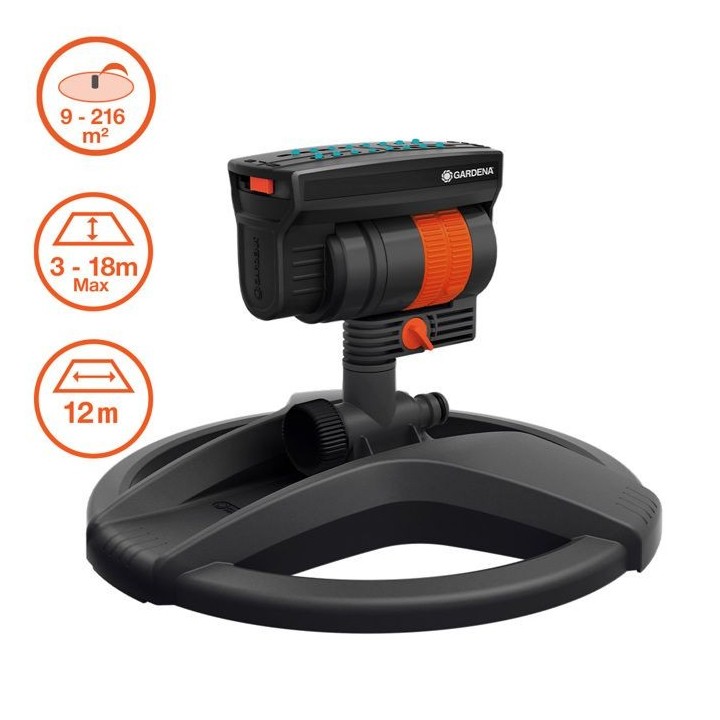 GARDENA Arroseur oscillant AquaZoom Compact – Surface 216m² – Por