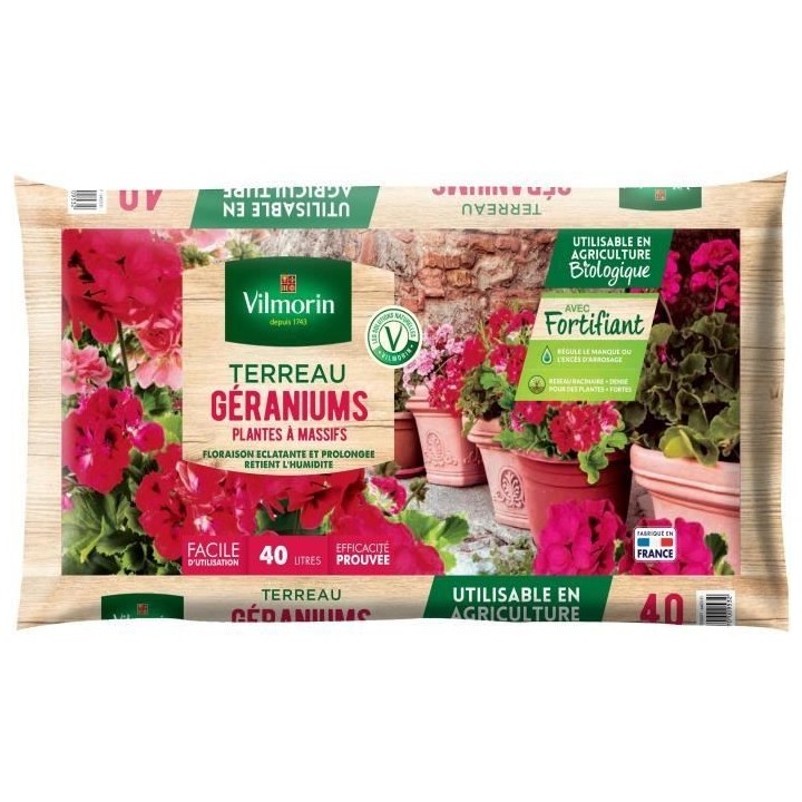 Terreau géraniums - VILMORIN - 40 L
