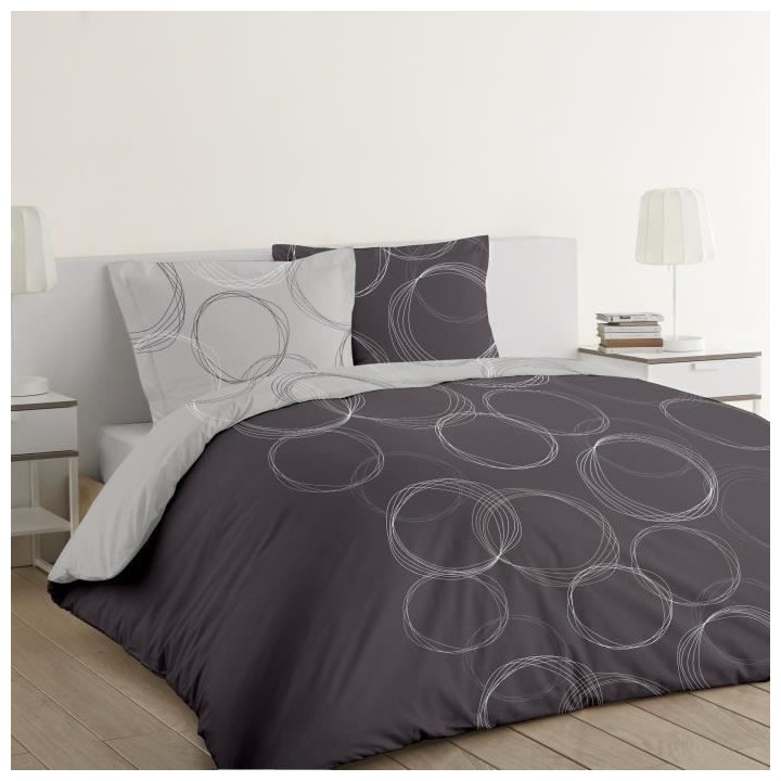 VISION Parure de couette Lenny - 100% coton - 1 housse de couette 140