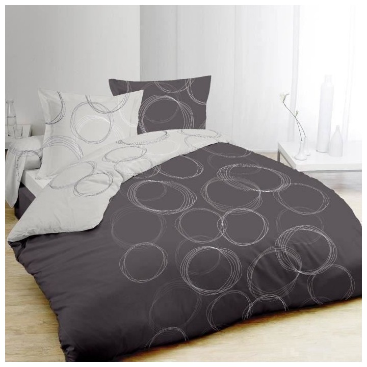 VISION Parure de couette Lenny - 100% coton - 1 housse de couette 220