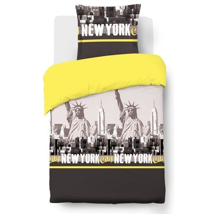 VISION Parure de couette New York - 100% coton - 1 housse de couette 1