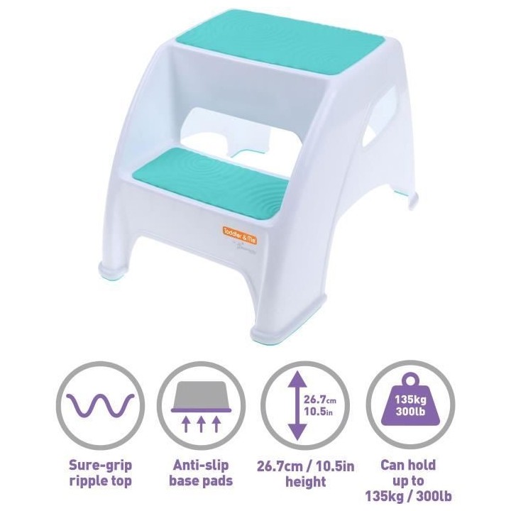 Tabouret marchepied - DREAMBABY - Toddler & Me 2 Up - Antidérapant et