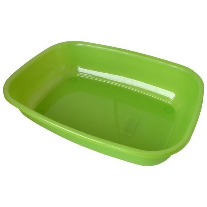 AIME Bac a litiere sans rebord - Bords arrondies - 43 x 31 x 10 cm - P