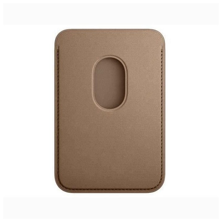 APPLE Porte-cartes iPhone finement tissé - Taupe