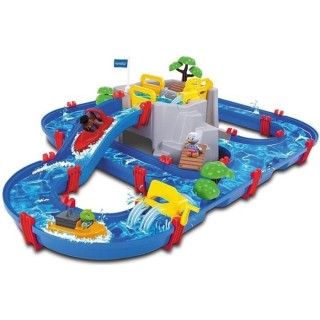 Smoby - Circuit de jeu d'eau AquaPlay - Mountain Lake - 2 bâteaux + 3