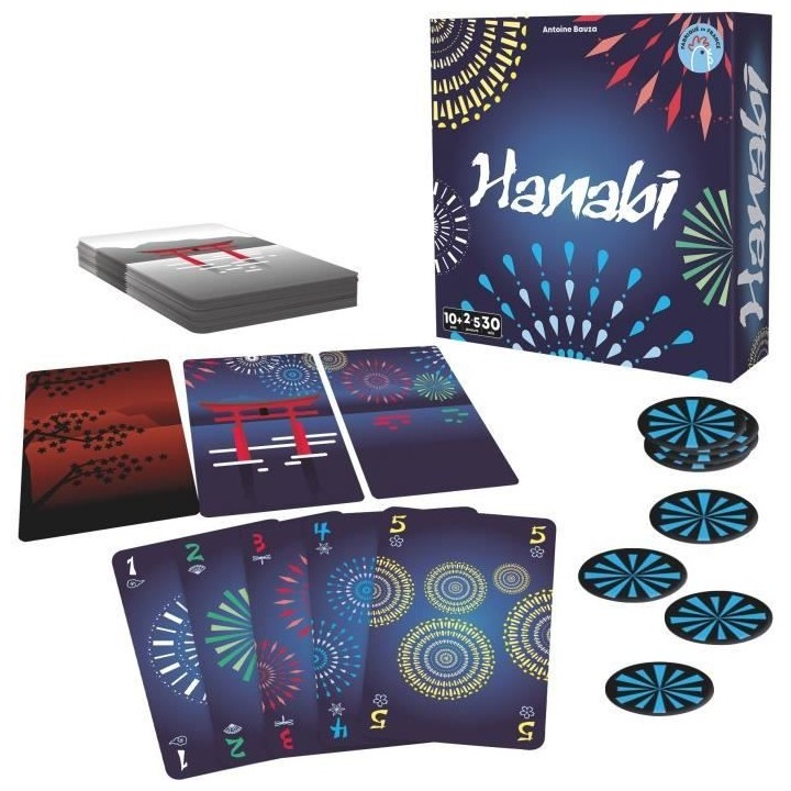 Hanabi - Asmodee - Jeu tactique et de coopération - Des 8 ans