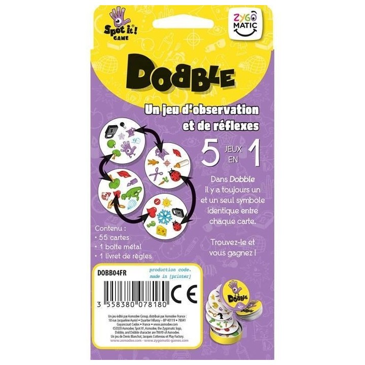 Zygomatic - Dobble : Classique - Édition 2021 - Jeu de société - a