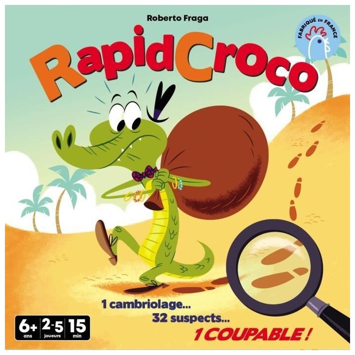 RapidCroco - Asmodee - Jeu d'enquete - 32 Suspect 1 coupable