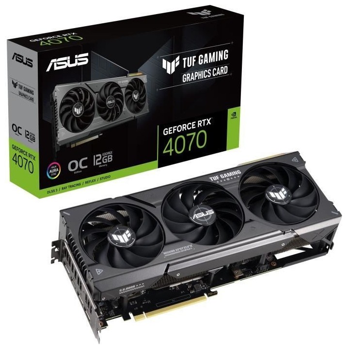 ASUS - Carte Graphique - TUF-RTX4070-O12G-GAMING