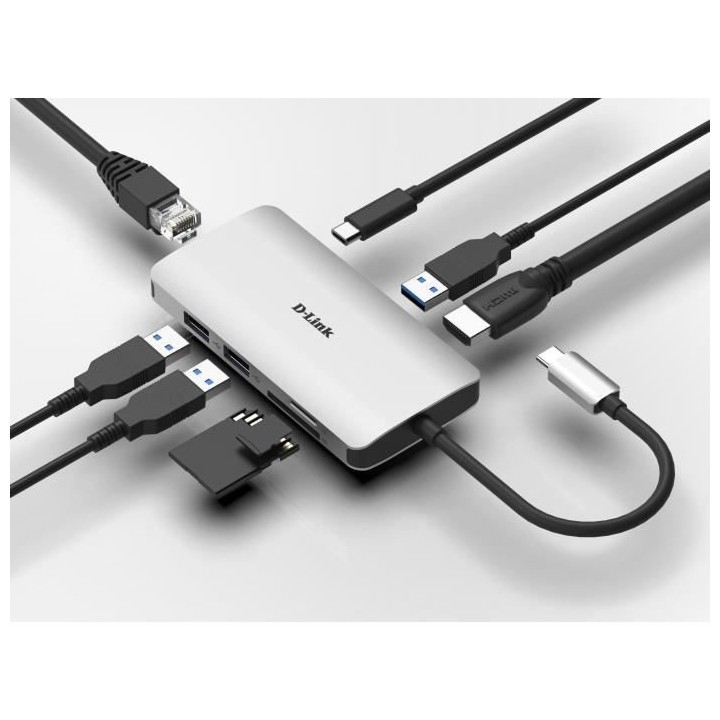 Station d'accueil - D-LINK - DUB-M810 - USB-C / Thunderbolt 3 - HDMI -