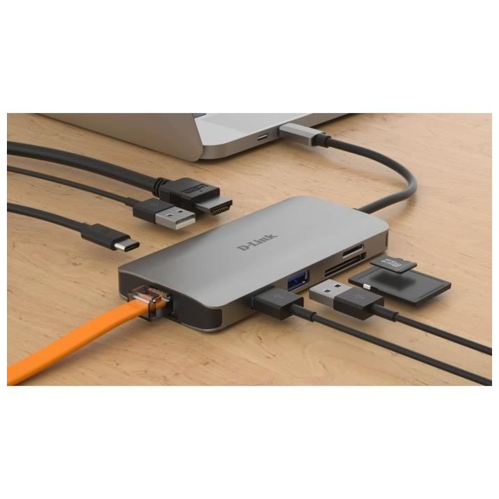 Station d'accueil - D-LINK - DUB-M810 - USB-C / Thunderbolt 3 - HDMI -