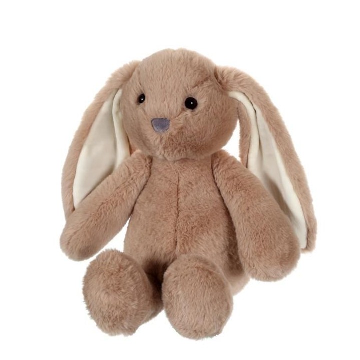 Peluche Lapin Trendy Bunny - GIPSY TOYS - Marron, 28 cm