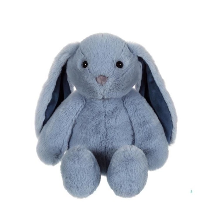 Peluche Lapin Trendy Bunny - GIPSY TOYS - Bleu, 28 cm