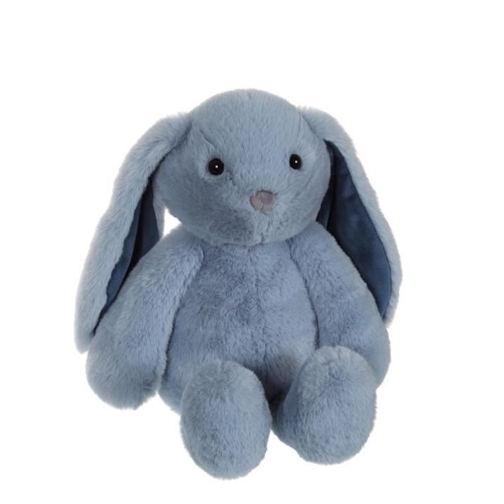 Peluche Lapin Trendy Bunny - GIPSY TOYS - Bleu, 28 cm