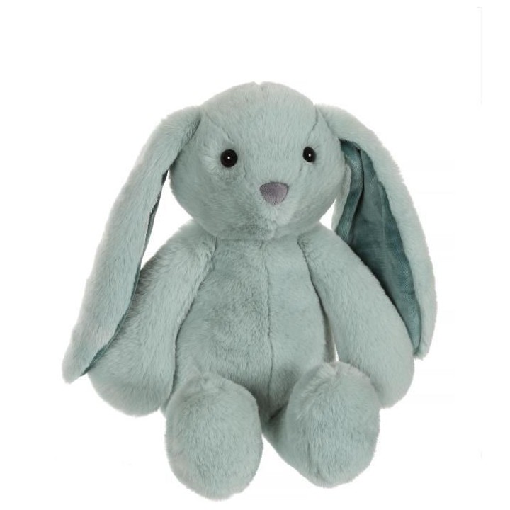 Peluche Lapin Trendy Bunny - GIPSY TOYS - Vert d'Eau, 28 cm