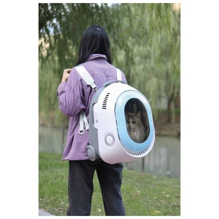 Caisse transport FULL - Mpets - TROLLEY - Bleue & Blanc