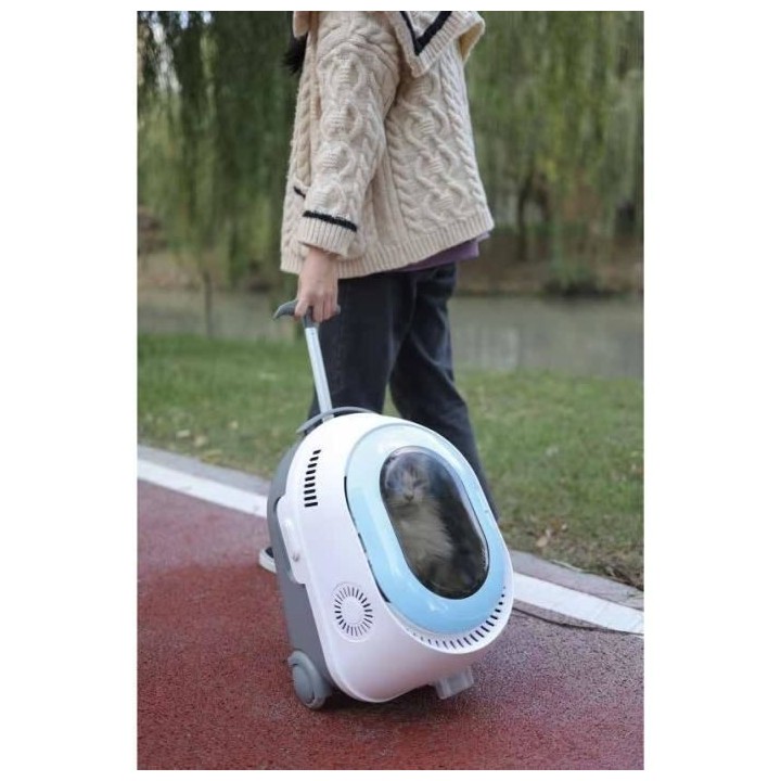 Caisse transport FULL - Mpets - TROLLEY - Bleue & Blanc