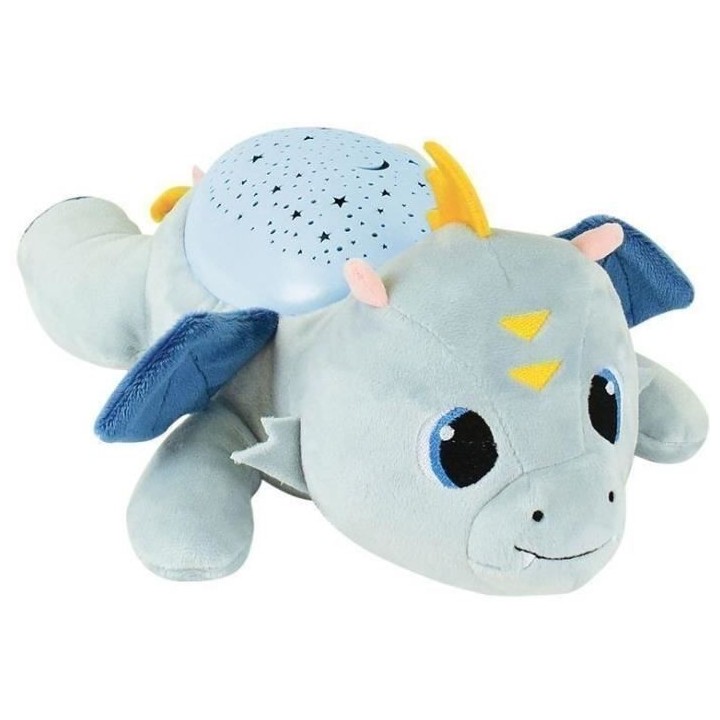 Peluche veilleuse et musicale - JEMINI - LEON LE DRAGON - Bleu - Mixte
