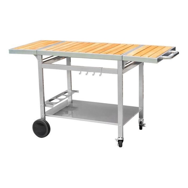 Desserte de jardin GRANDI XL avec plateaux - Roulettes multidirectionn