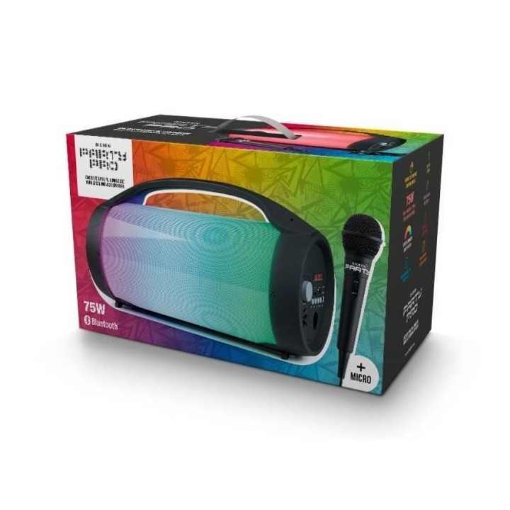 BIGBEN Enceinte Bluetooth PARTYBTPRO - USB SD Aux-in - 38cm - 75W - Av