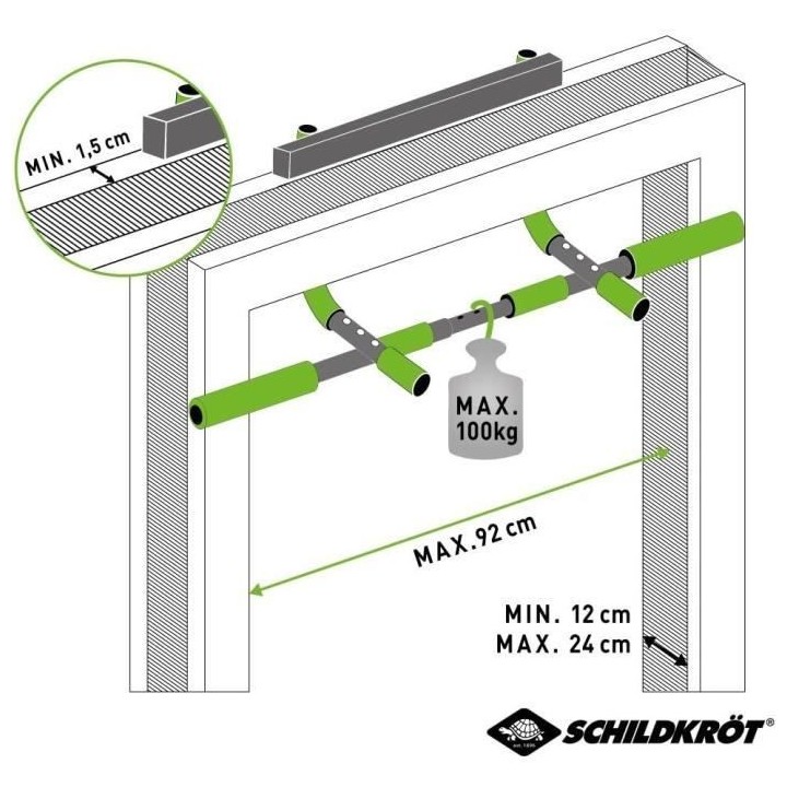 Barre porte de traction -Multifonctionnelle - SCHILDKRÖT