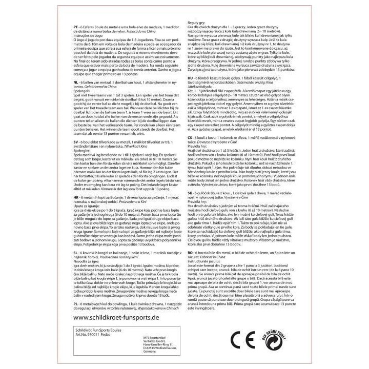 Schildkrot Funsport Set de boules de pétanque Argent et Noir - 400088