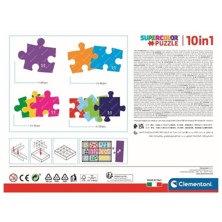 Clementoni - Puzzle 10 en 1 - Pat' Patrouille