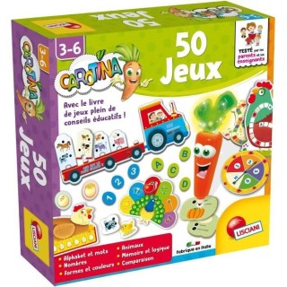 Coffret de jeux éducatif - LISCIANI GIOCHI - Carotina 50 jeux - Rouge